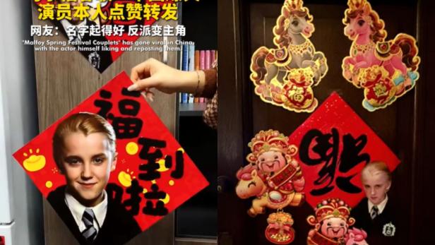 Draco Malfoy auf chinesischer Neujahrsdekoration