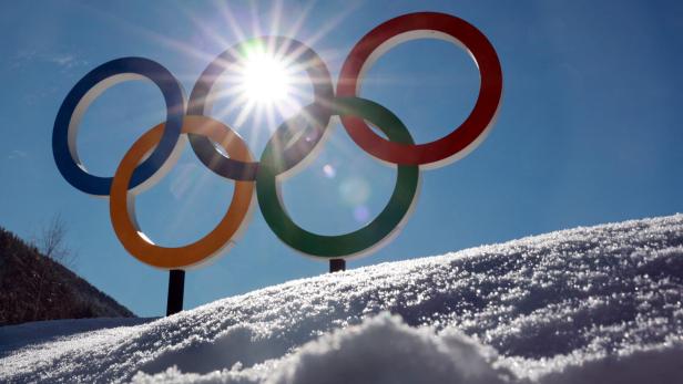 Die Olympischen Ringe sind bereit