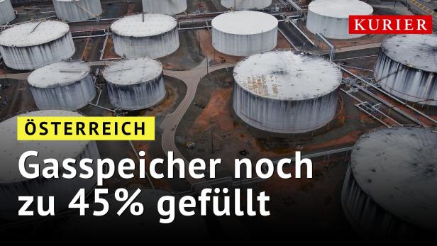 Österreichs Gasspeicher noch zu 45 % gefüllt
