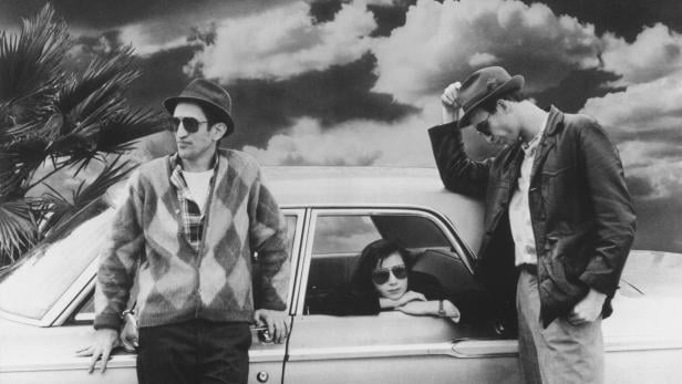 Richard Edson,  Eszter Bálint und John Lurie in „Stranger than Paradise“.