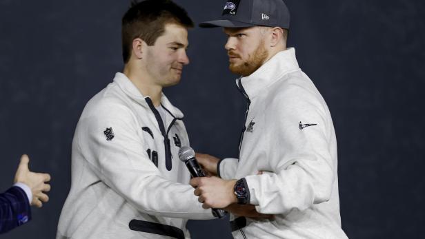 Drake Maye und Sam Darnold