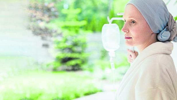 Young woman with skin cancer