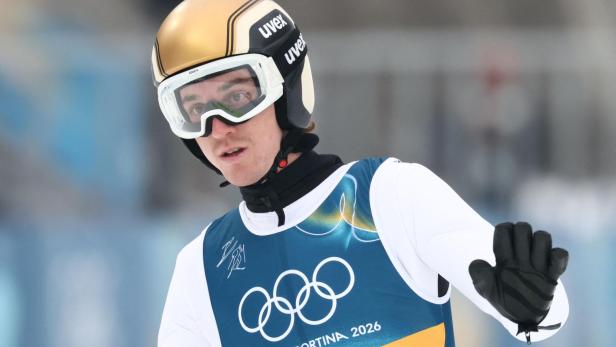 Thomas Rettenegger ist nach dem Springen Zweiter