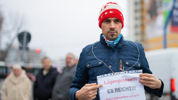 Martin Rutter bei einer Anti-Corona-Maßnahmen-Demo