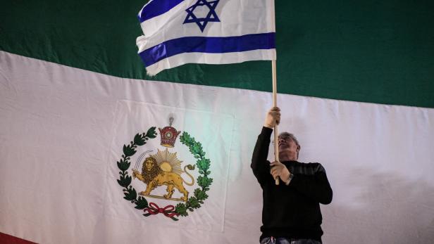 Israelis rally against the government of Iran, in Holon, Israel