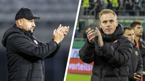 Positiv: Die Trainer Helm (l.) und Hoff Thorup