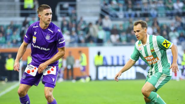 Austria gegen Rapid, mit Ranftl (l.) gegen Wurmbrand