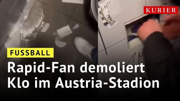 Rapid-Fans überschwemmen Toiletten im Austria-Stadion