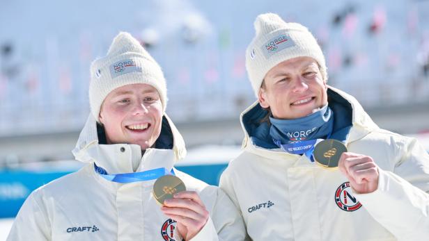 Kläbo (re.) mit Einar Hedegart 