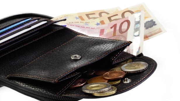 Geldbörse mit Geldscheinen 