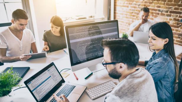 Website design. Developing programming and coding technologies.