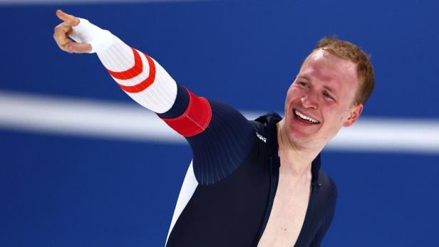 Eisschnellläufer Odor war zufrieden.