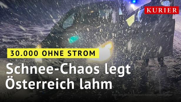Schneechaos in Österreich: 30.000 Haushalte ohne Strom