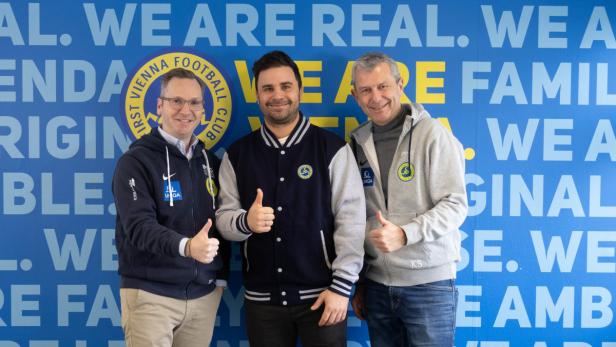 Vizepräsident Roland Schmid, Dieter Elsneg, Präsident Kurt Svoboda