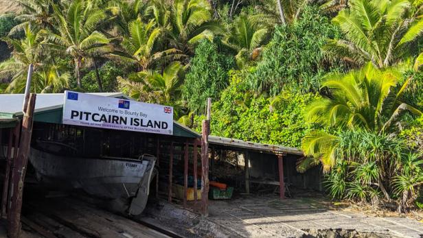 The Landing at Bounty Bay, Pitcairn Island