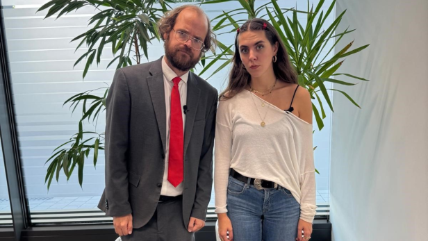 Herr Holzer und Frau Reiter der Bank Austria