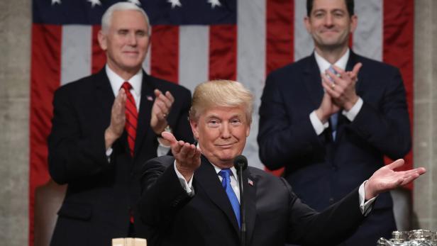 U.S. President Trump delivers first State of the Union address to a joint session of Congress in Washington