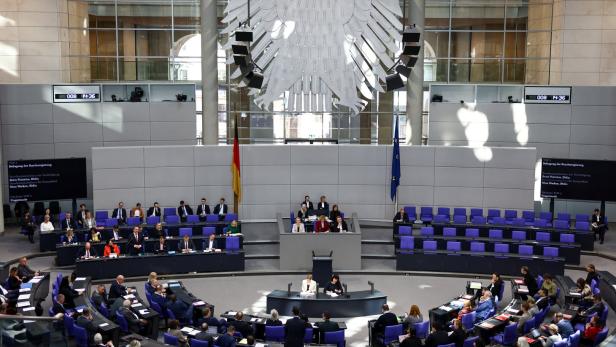 Session of the lower house of parliament Bundestag in Berlin