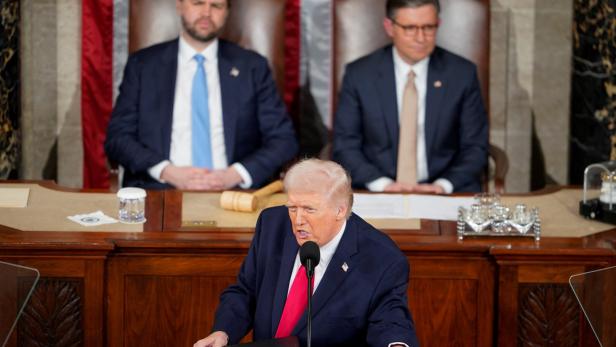 U.S. President Donald Trump delivers the State of the Union address at the U.S. Capitol in Washington D.C.