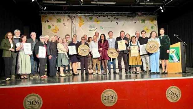 Gruppenfoto auf der Bühne