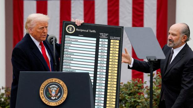 U.S. President Trump delivers remarks on tariffs, at the White House