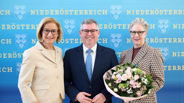 Landeshauptfrau Johanna Mikl-Leitner, Ludwig Schleritzko und Lebensgefährtin Michaela Mayr. 
