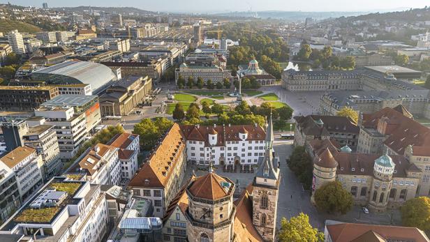 Stuttgart aus der Vogelperspektive