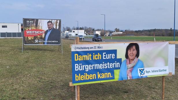 Bürgermeisterin Juliana Günther und Matthias Fischböck