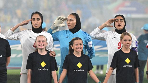 Irans Spielerinnen beim Asien Cup am Donnerstag