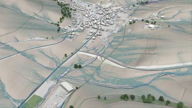 Starkregenkarte von VRVis für Rheinland-Pfalz