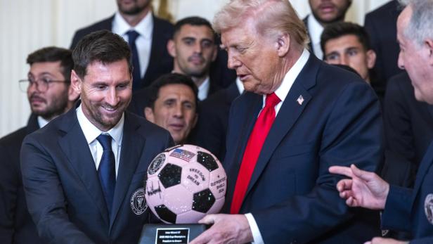 Lionel Messi mit Donald Trump