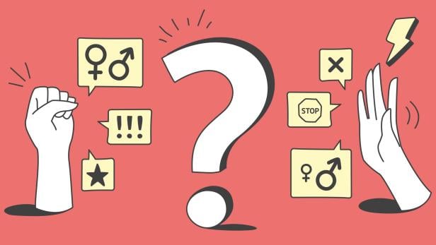 Verschiedene Icons, die zum Weltfrauentag passen