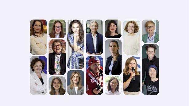 Porträts von siebzehn Frauen