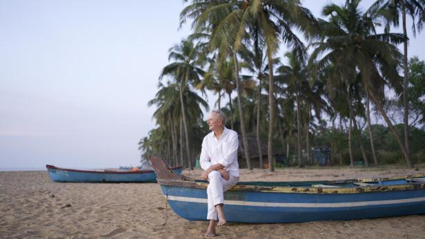 Folke Tegetthoff am Strand