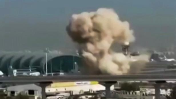 Der Iran greift Teheran seit einer Woche eine ganze Reihe arabischer Länder an. Am Samstag wurde der Flughafen in Dubai getroffen.