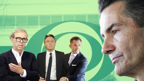 ORF-Stiftungsräte Lederer, Westenthaler und Schütze sowie Generaldirektor Roland Weißmann