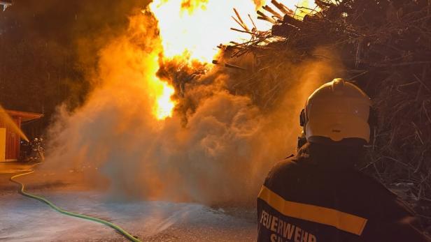 Großbrand von Holzlager