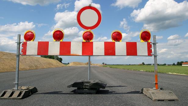 Baustelle einer Umfahrungsstrasse
