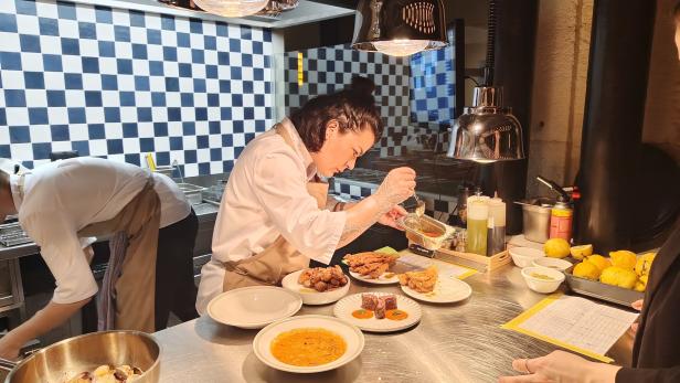 Küchenchefin Lauryn Therin im Hotelrestaurant Boca in Wien.