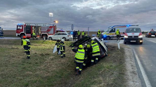 Unfallstelle in Hohenwarth in Niederösterreich