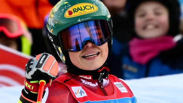 Julia Scheib im Zielraum.