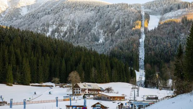 Winterpanorama eines Ortes