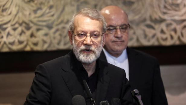 FILE PHOTO: Iran's Supreme National Security Council Secretary Ali Larijani speaks after meeting with Lebanese Parliament Speaker Nabih Berri, in Beirut