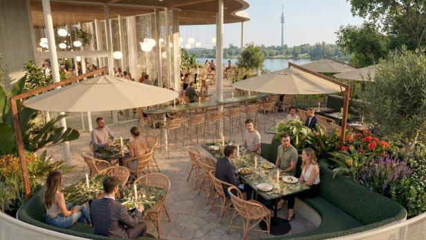 Das Inselrestaurant am Pier 22 in Wien.
