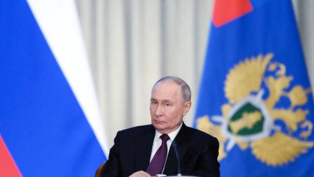 Russia's President Putin attends a meeting of the Prosecutor General's Office board in Moscow