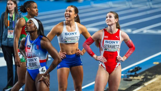 Karin Strametz bei der Leichtathletik-WM in Torun