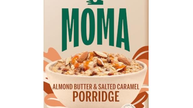 Eine Porridge-Verpackung des Herstellers Moma.