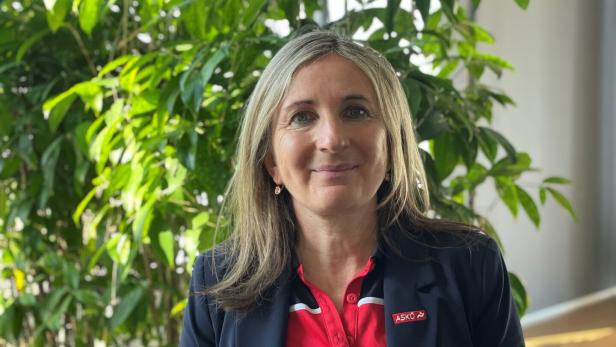 Barbara Fastner bei ihrem Interview in der KURIER-Redaktion