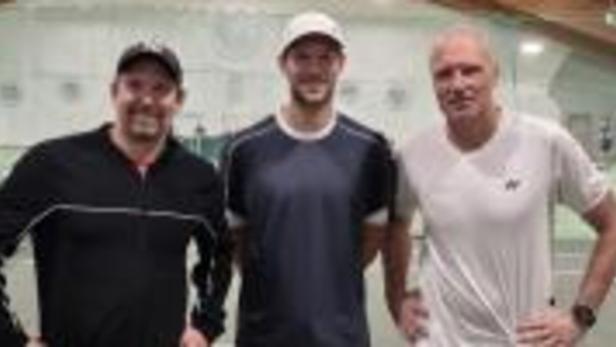 Erfolgsreiches Trio: Trainer Alex Peya, Neil Oberleitner und Trainer-Vater Michael Oberleitner