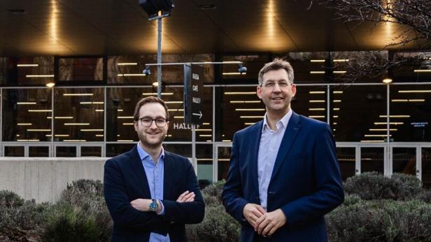 ÖVP-Wien-Chef Markus Figl (re.) mit ÖVP-Bezirksparteichef Felix Ofner. 